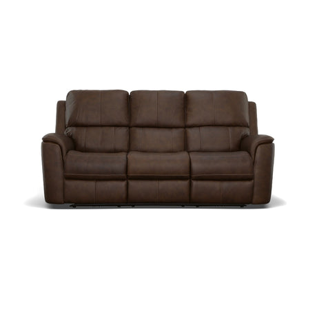 Henry Power Reclining Sofa With Power Headrests & Lumbar - Burnt Umber | Flexsteel