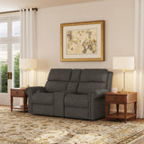 Bernard Power Leather Reclining Loveseat With Console, Power Headrests & Lumbar | Flexsteel