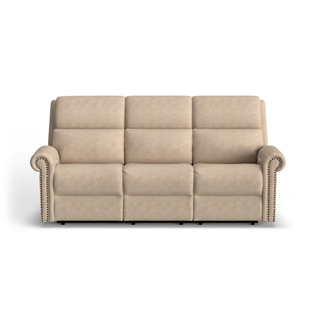 Bernard Power Reclining Sofa With Console, Power Headrest, & Lumbar | Flexsteel