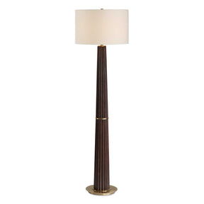 Forage Floor Lamp Dark Oak - Dark Brown / Gold by Uttermost - View 1