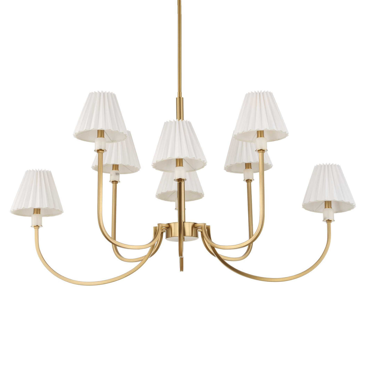 Poppins 8 Light Brass Chandelier White / Gold - Gold / White by Uttermost - View 6