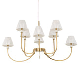 Poppins 8 Light Brass Chandelier White / Gold - Gold / White by Uttermost - View 6