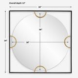 Hinson Square Mirror - Black by Uttermost - View 8