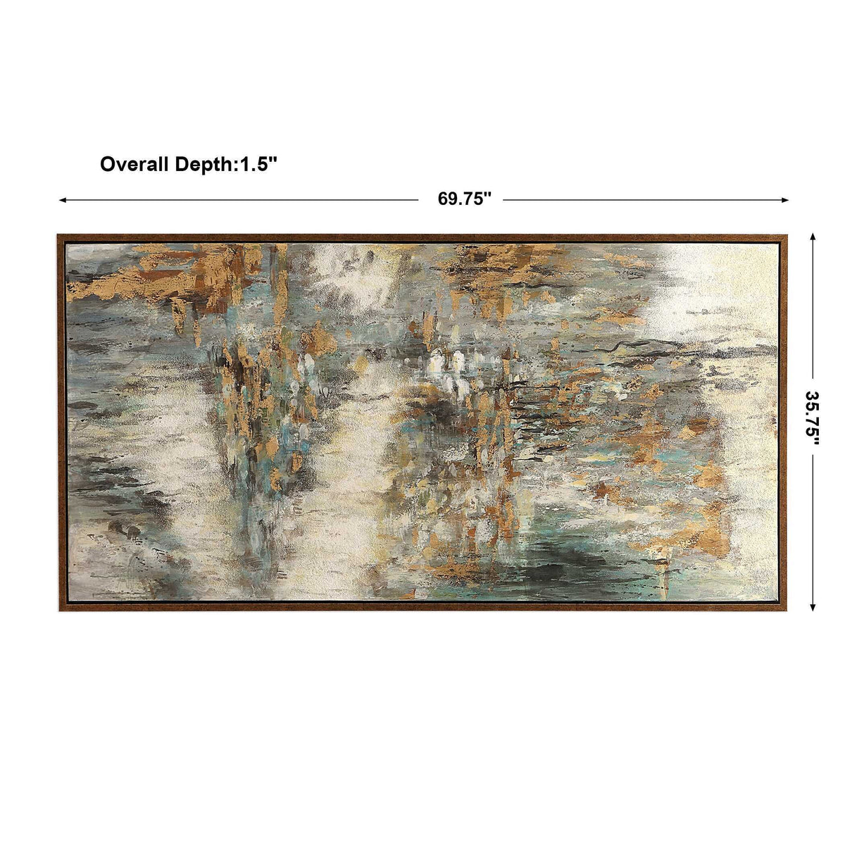 Behind The Falls Abstract Art - Beige / Light Brown by Uttermost - View 6