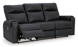 Ashley Carbon Axtellton Reclining Power Sofa - Faux Leather - 3410587 - Home Elegance USA - 3