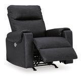 Ashley Carbon Axtellton Power Rocker Recliner - Faux Leather | Home Elegance USA