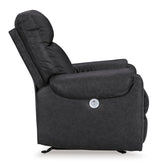 Ashley Carbon Axtellton Power Rocker Recliner - Faux Leather | Home Elegance USA