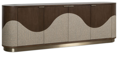 Commerce And Market Roll With It Four-Door Credenza - Dark Brown / Gray by Hooker Furniture - View 1