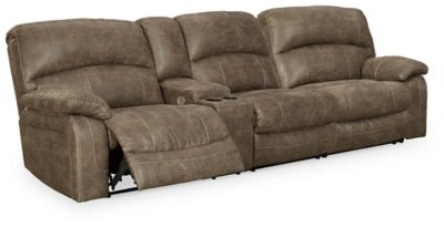 Ashley Driftwood Segburg 34303S1 2 - Piece Power Reclining Sectional Sofa - Faux Leather | Home Elegance USA