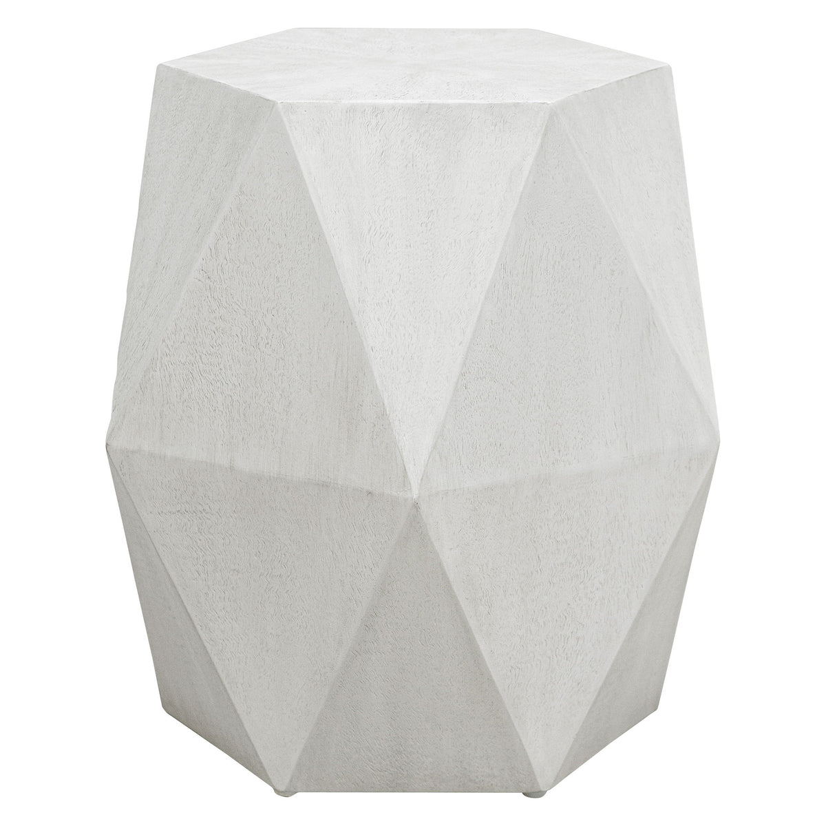 Volker White Geometric Accent Table by Uttermost - View 1