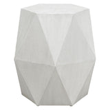 Volker White Geometric Accent Table by Uttermost - View 1