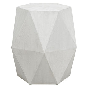 Volker White Geometric Accent Table by Uttermost - View 1