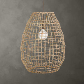 Cross Weave 1 Light Pendant - Beige by Uttermost - View 1