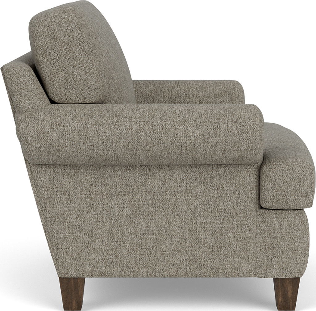 Moxy Fabric Arm Chair, T-Shaped Seat Cushion, Curved Sock Arms | Flexsteel