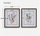 Delicate Flowers Framed Prints (Set of 2) - Green by Uttermost - View 8