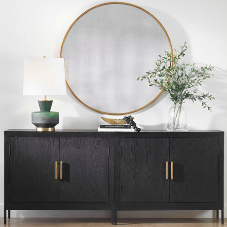 Junius Round Mirror - Gold by Uttermost - View 2