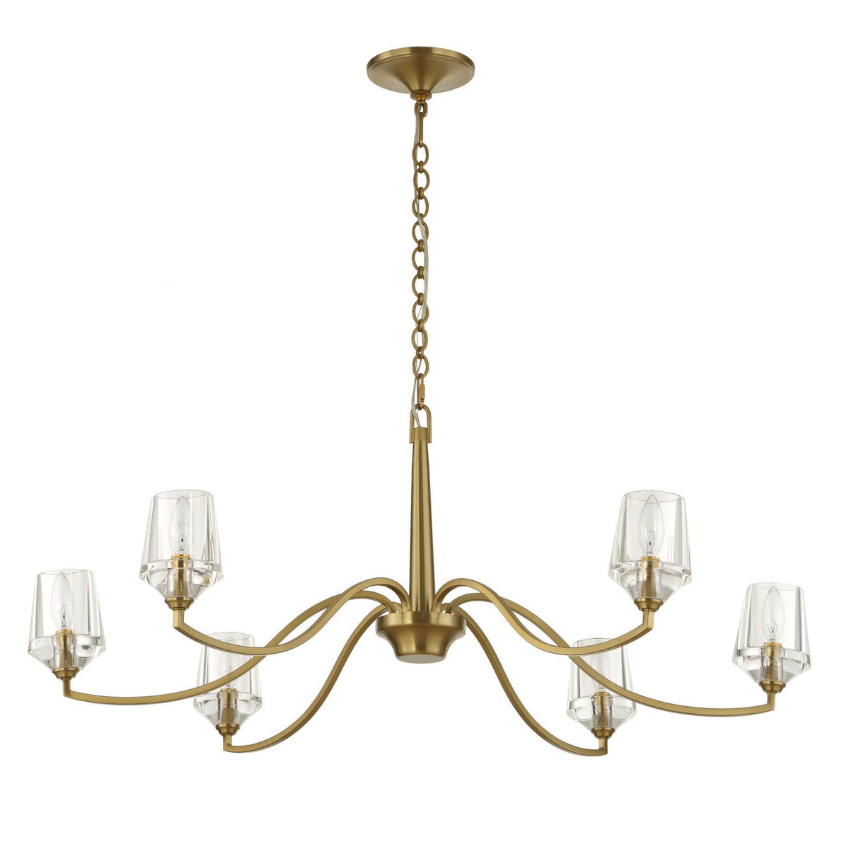 Barcelona 6 Light Brass Chandelier - Gold by Uttermost - View 8