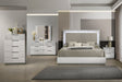 Mist Queen 5-Piece Set – Two-Tone High-Gloss Marble & Lacquer Finish with LED Lighting, Spacious Velvet-Lined Storage White (NJ Inventory) - sold by Home Elegance USA