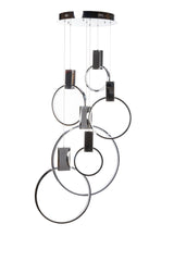 Hong Kong LED Circular Chandelier // Chrome  | Finesse - Home Elegance USA