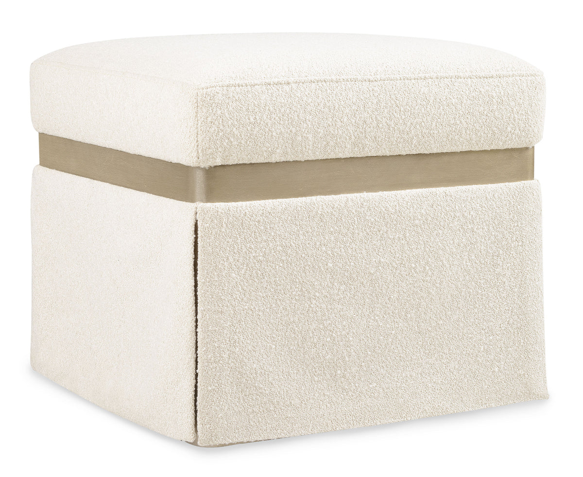 Melange Dream Weaver Pouf - White by Hooker Furniture - View 1