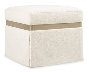 Melange Dream Weaver Pouf - White by Hooker Furniture - View 1