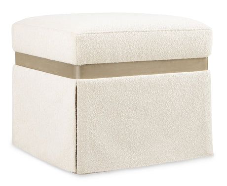 Melange Dream Weaver Pouf - White by Hooker Furniture - View 1