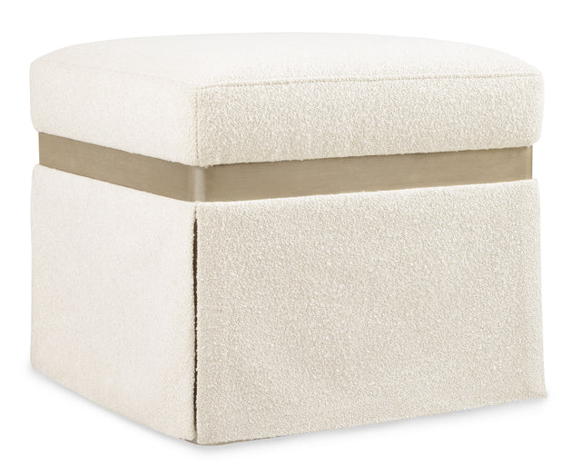 Melange Dream Weaver Pouf - White by Hooker Furniture - View 1