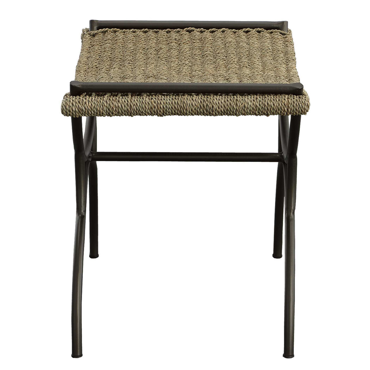 Playa Seagrass Small Bench - Black / Dark Gray by Uttermost - View 5