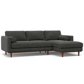 Morrison - Right Sectional Sofa - Charcoal Grey - sold by Home Elegance USA