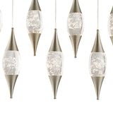 Shinny Teardrops Rectangular Chandelier // Matte Nickel  | Finesse - Home Elegance USA