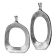 Cierra Aluminum Vases (Set of 2) - Silver by Uttermost - View 1