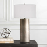 V-Groove Modern Table Lamp - Dark Gray / White by Uttermost - View 2