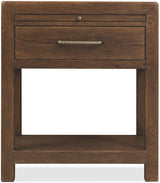 Driftwood One-Drawer Nightstand Medium Wood - Dark Brown by Hooker Furniture - View 2