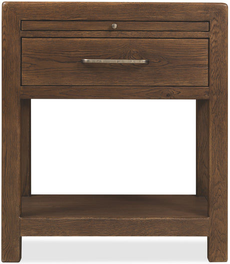 Driftwood One-Drawer Nightstand Medium Wood - Dark Brown by Hooker Furniture - View 2