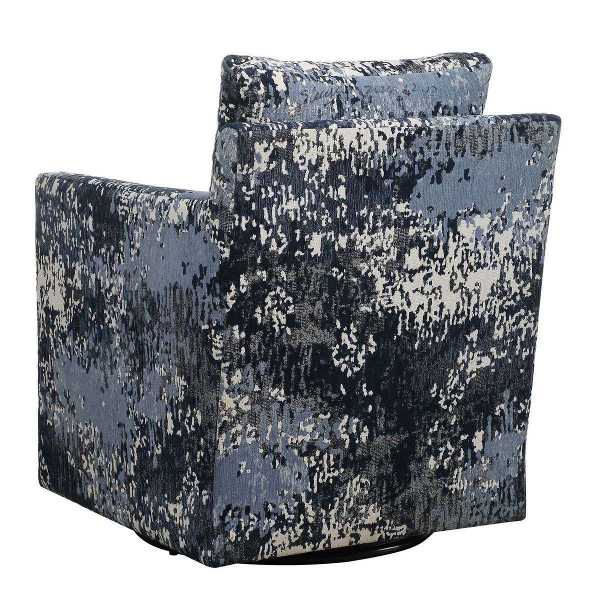 Tisdell Patterned Swivel/Glider - Blue by Uttermost - View 7