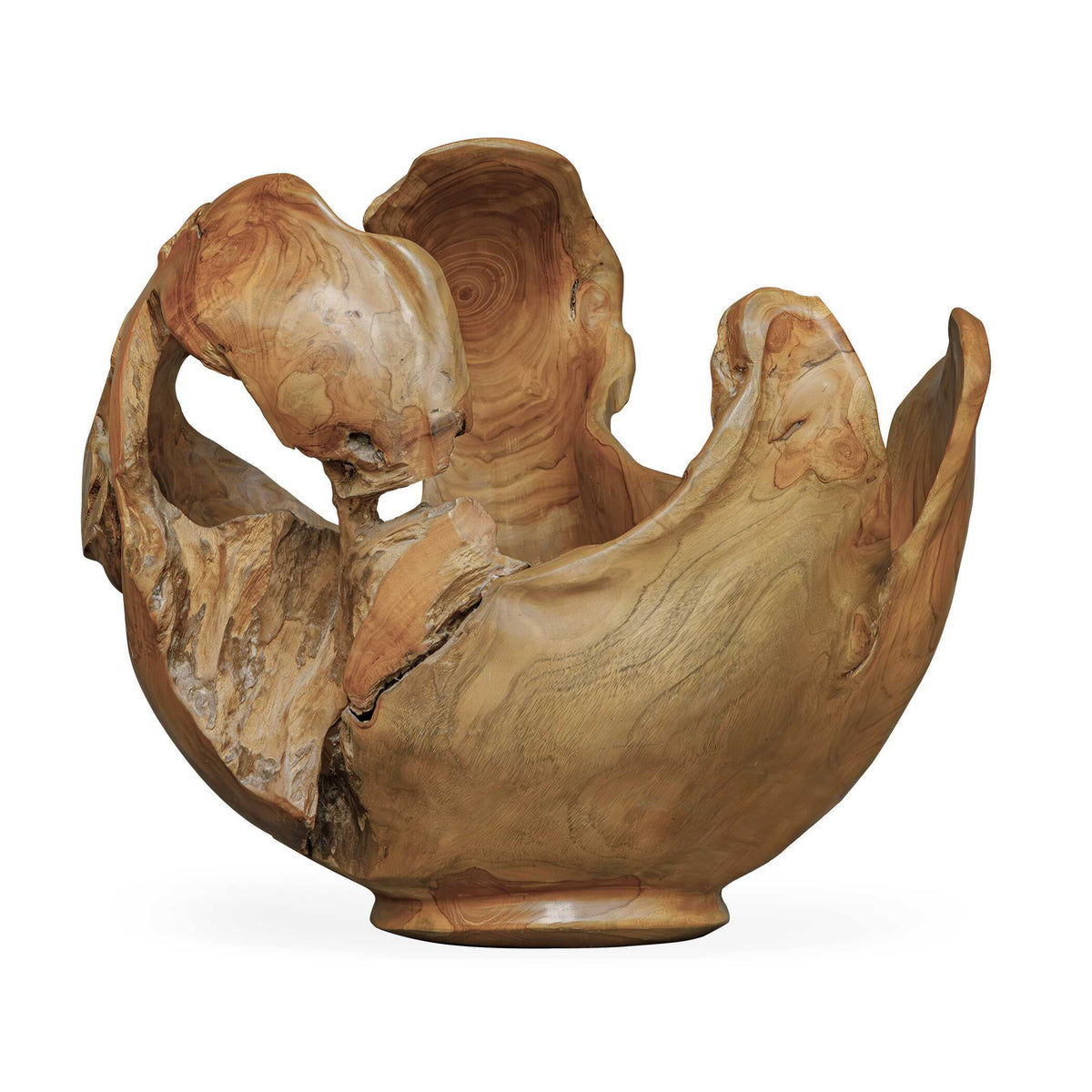Arbor Crest Indoor-Outdoor Teak Bowl Woodtone - Light Brown by Uttermost - View 1