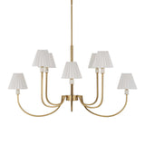 Poppins 8 Light Brass Chandelier White / Gold - Gold / White by Uttermost - View 3