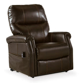 Ashley Chocolate Markridge Power Lift Recliner - Faux Leather | Home Elegance USA