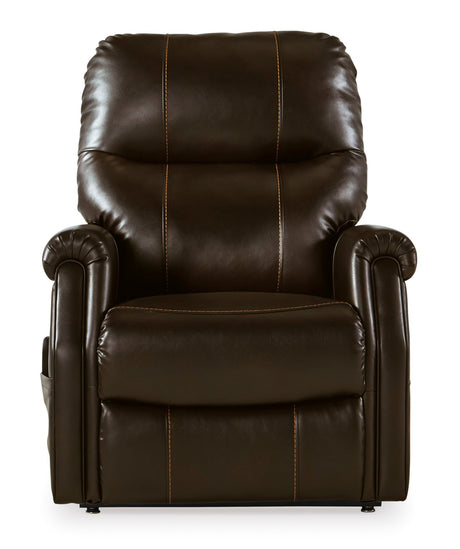 Ashley Chocolate Markridge Power Lift Recliner - Faux Leather - 3500312 - Home Elegance USA - 1