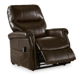 Ashley Chocolate Markridge Power Lift Recliner - Faux Leather | Home Elegance USA