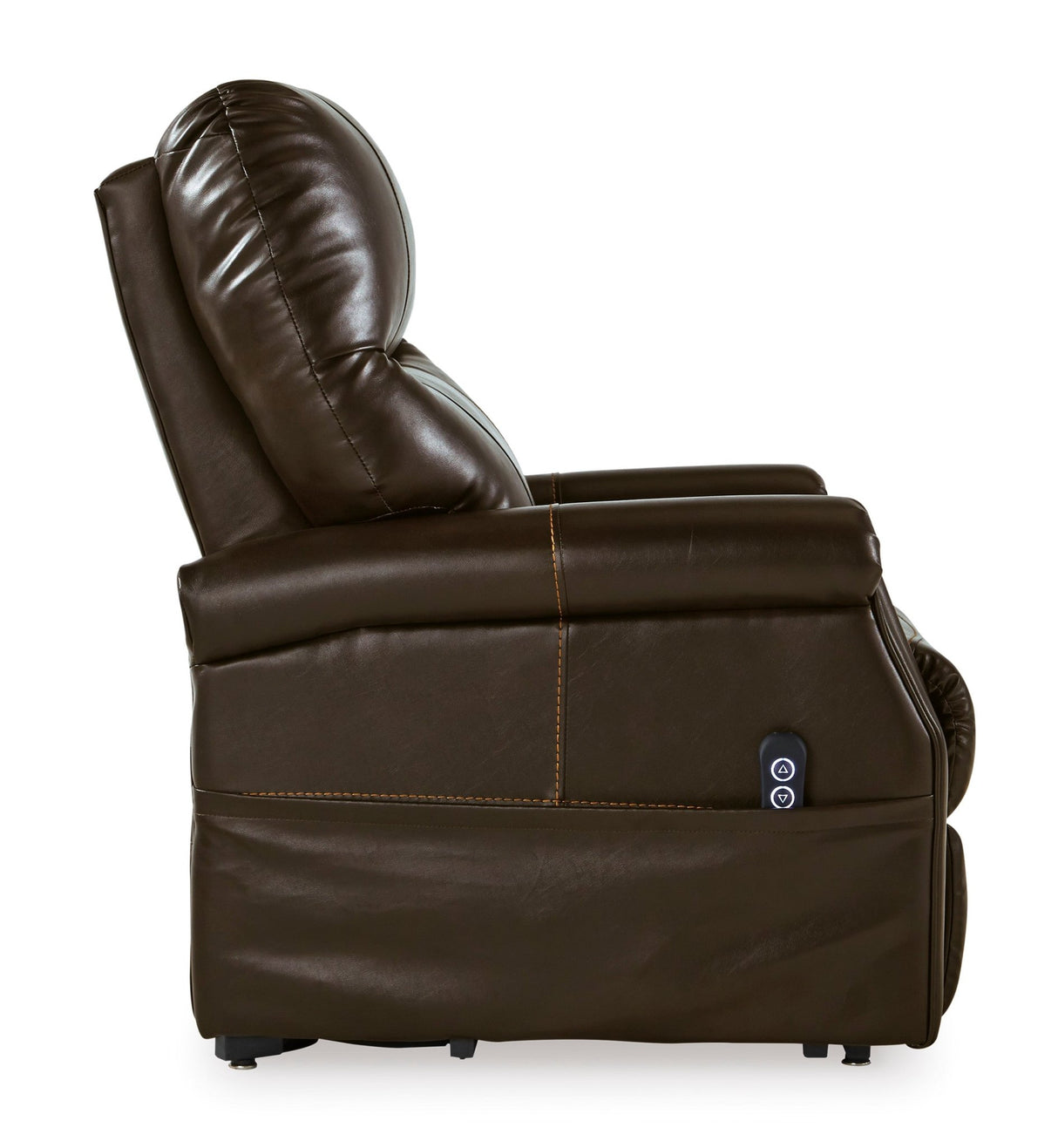 Ashley Chocolate Markridge Power Lift Recliner - Faux Leather | Home Elegance USA