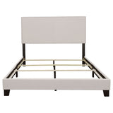 Boyd Upholstered Eastern King Panel Bed Ivory | Coaster - 350051KE - Home Elegance USA - 4