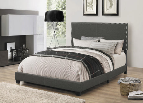 California King Bed - Boyd Upholstered California King Panel Bed Charcoal