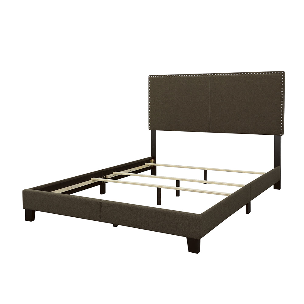 Queen Bed - Boyd Upholstered Queen Panel Bed Charcoal