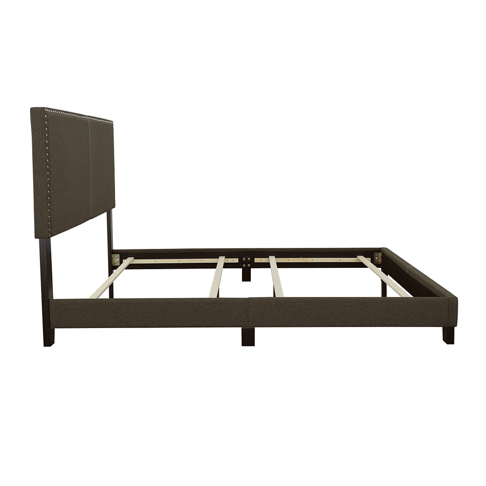 Queen Bed - Boyd Upholstered Queen Panel Bed Charcoal