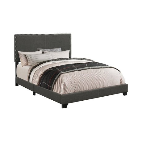 Twin Bed - Boyd Upholstered Twin Panel Bed Charcoal