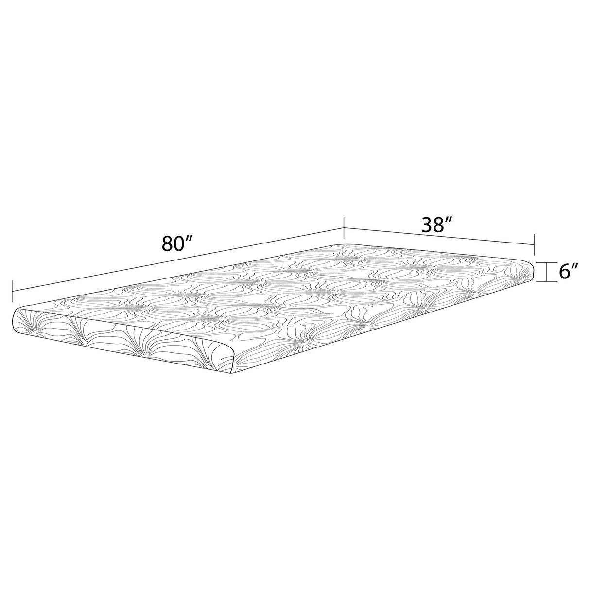 6" Twin Extra Long Memory Foam Mattress - Joseph Twin Long Memory Foam Mattress White - 350062TL - image - 7