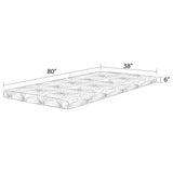 6" Twin Extra Long Memory Foam Mattress - Joseph Twin Long Memory Foam Mattress White - 350062TL - image - 7