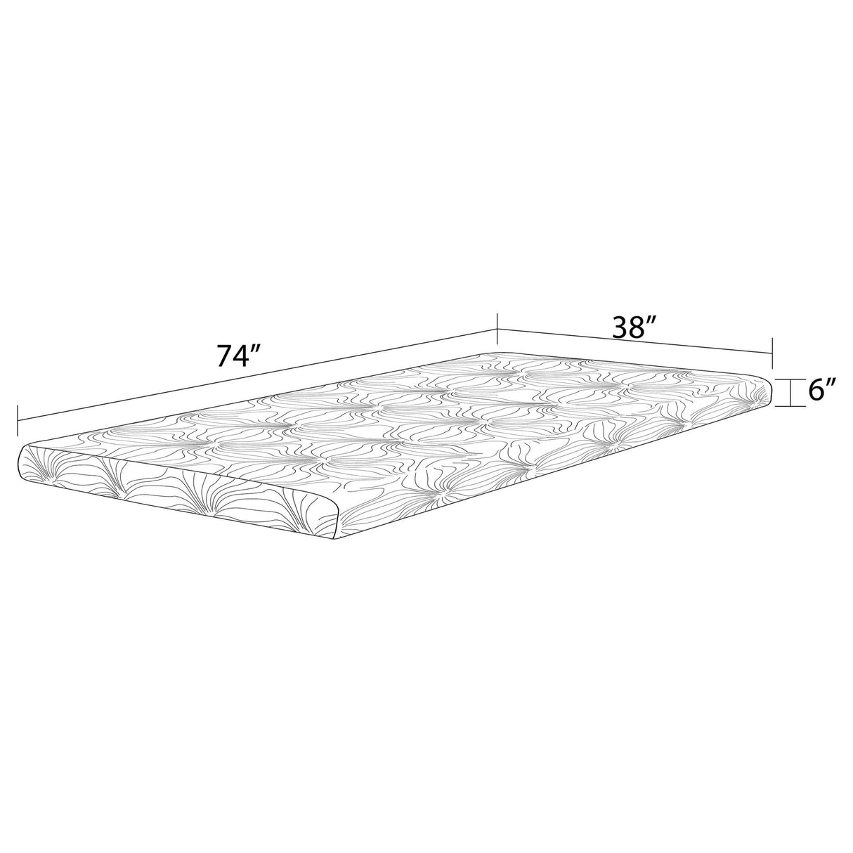 6" Twin Memory Foam Mattress - Joseph Twin Memory Foam Mattress White - 350062T - image - 7