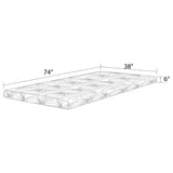 6" Twin Memory Foam Mattress - Joseph Twin Memory Foam Mattress White - 350062T - image - 7